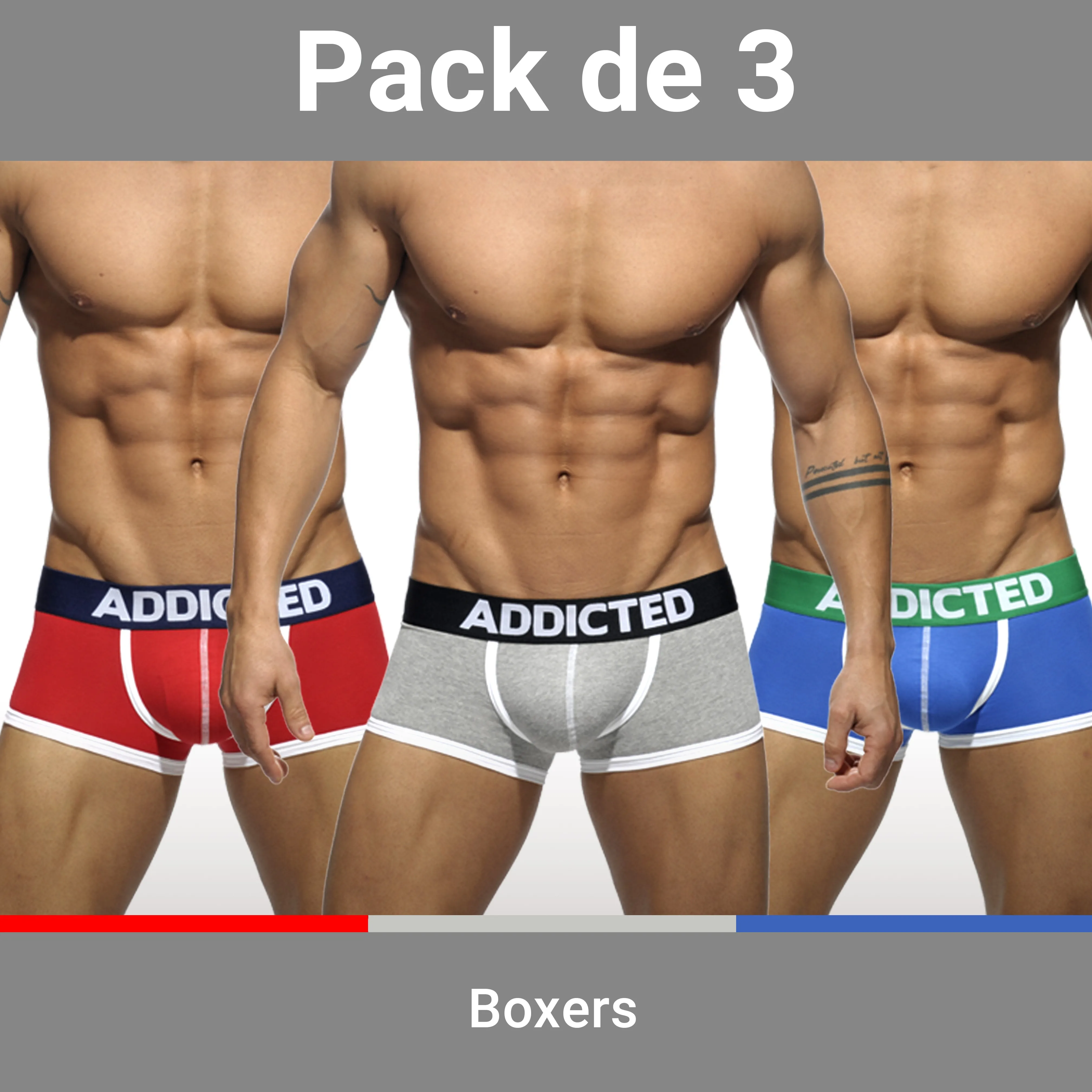 ADDICTED Men's Boxer Shorts 3-Pack - Shop Men's Boxer Shorts Now!