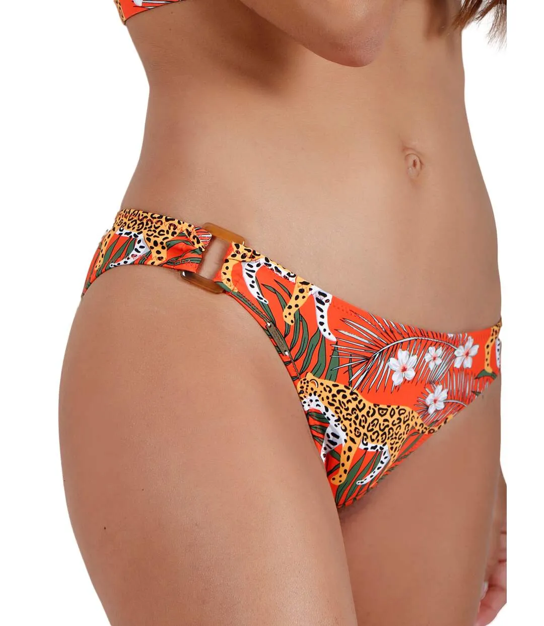 Admas Jungle Fever Orange Backless Bikini Set