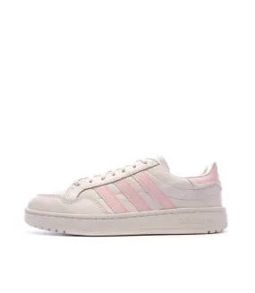 Women's Adidas Team Court White/Pink Sneakers