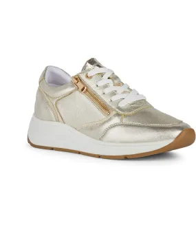 Geox gold light crystal embellished women's sneakers