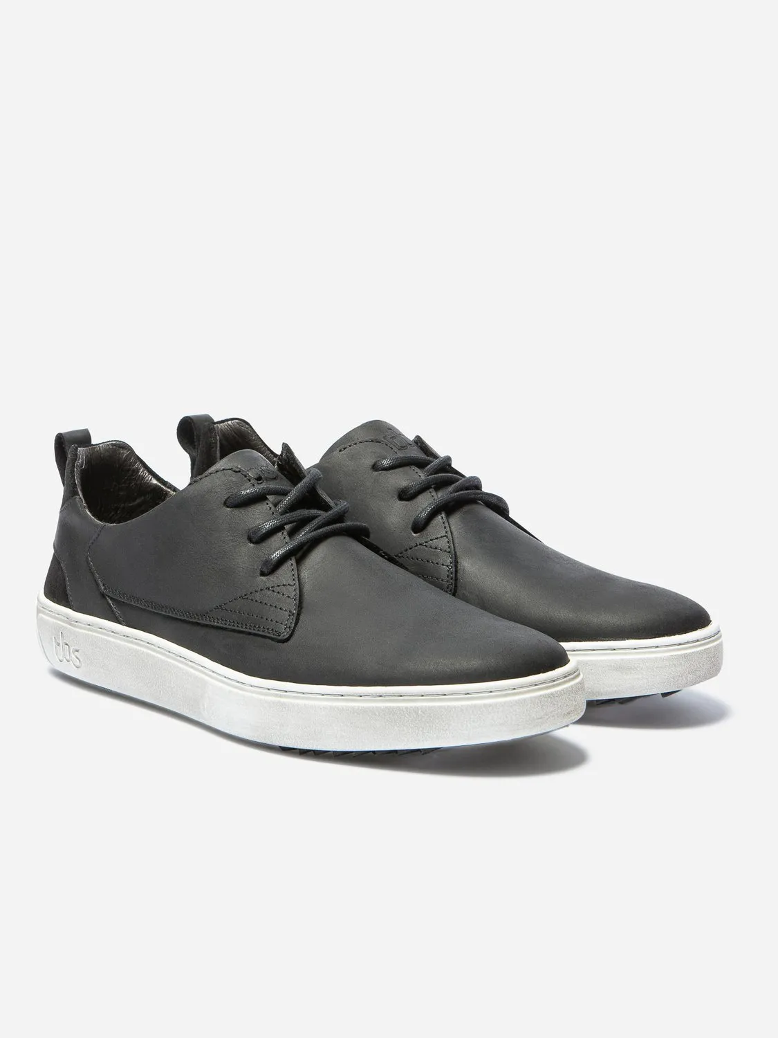 Purefoam Comfort Men's Black Leather Sneakers from TBS