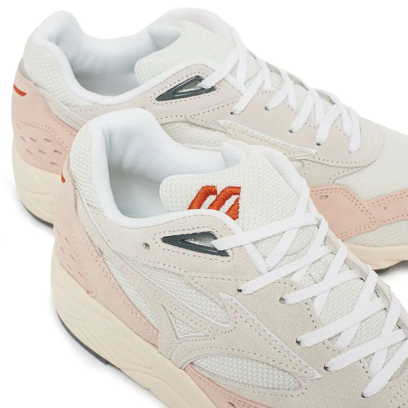 Mizuno contender beige rose suede sneakers