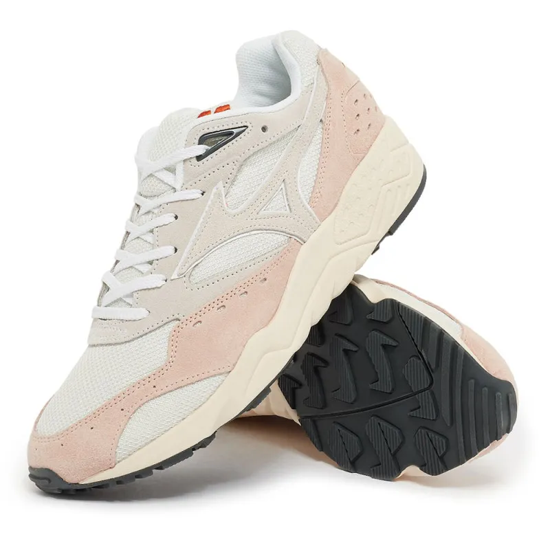 Mizuno contender beige rose suede sneakers