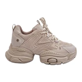 Beige chunky sole sneakers GOE NN2N4046.