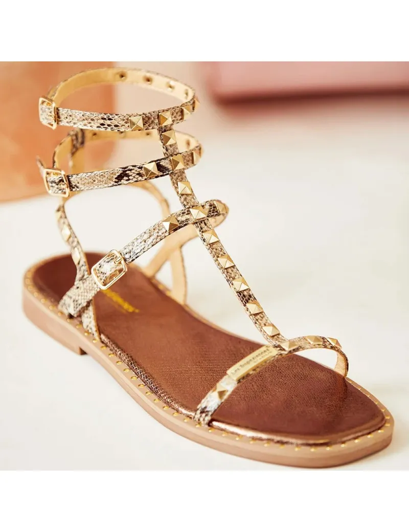 Beige High Top Sandals - Les Tropéziennes