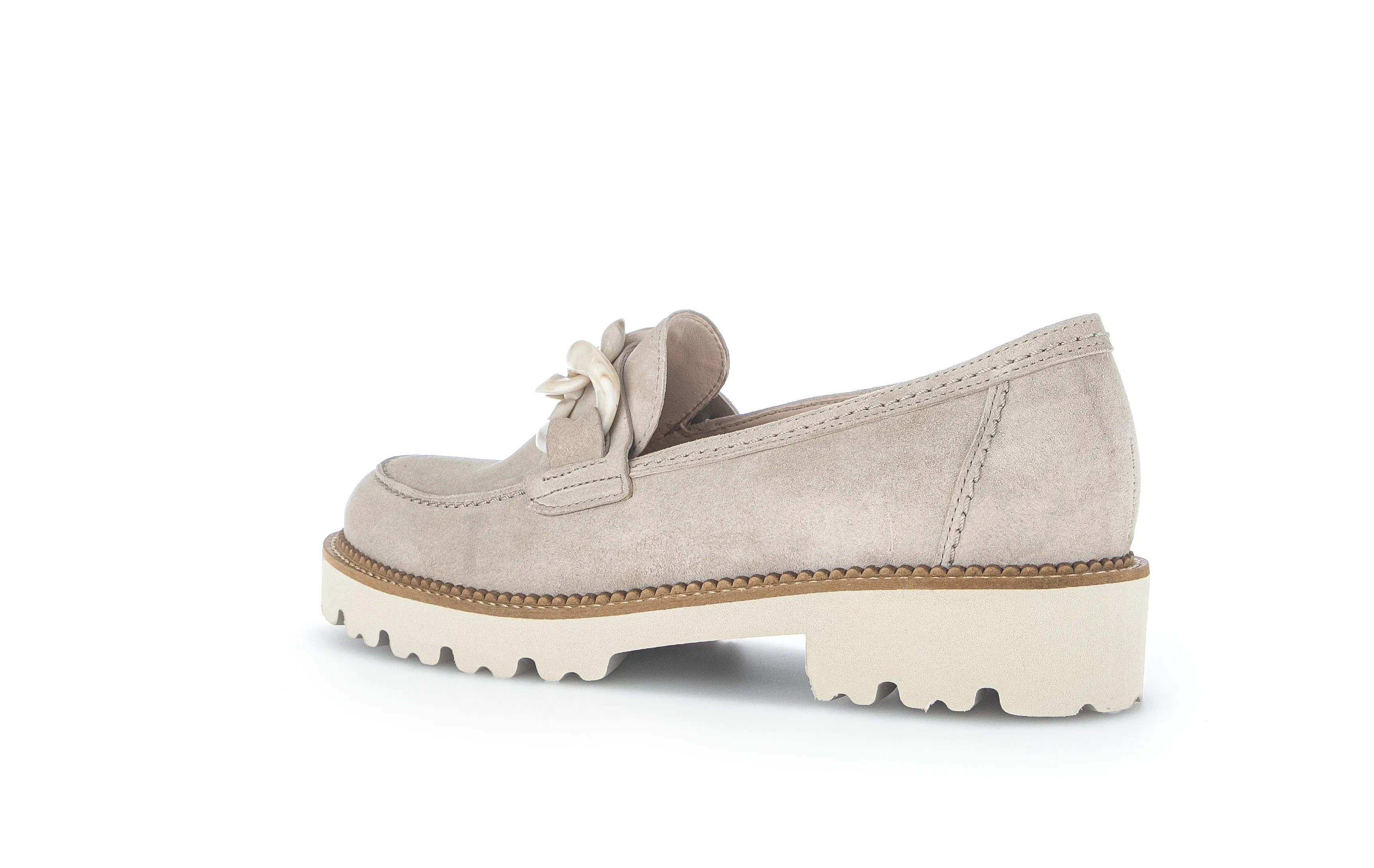 Beige Suede Loafers