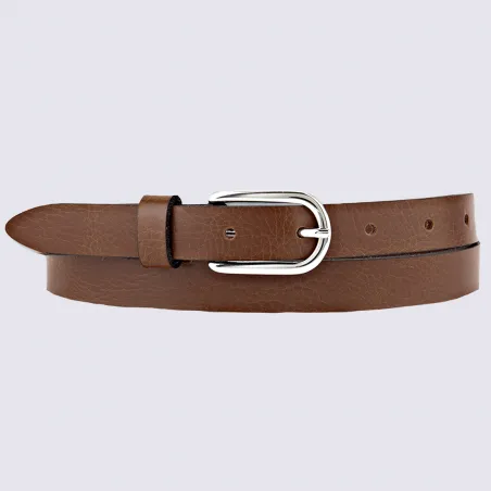 Bernd Götz thin cognac leather belt for women I Igert Chausseur & Maroquinier Dannemarie