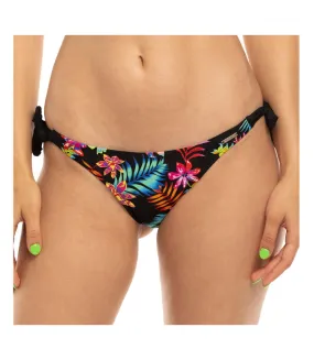 Black Bikini Bottom with Floral Bow - Women Sun Project Tanga