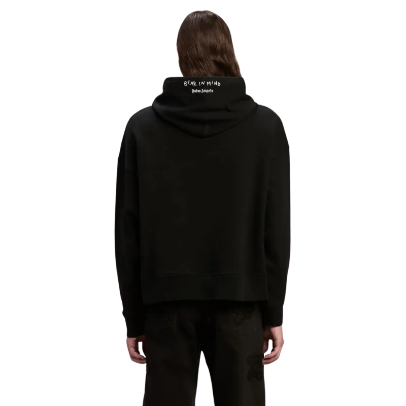 Black Cotton Hoodie Bear in Mind