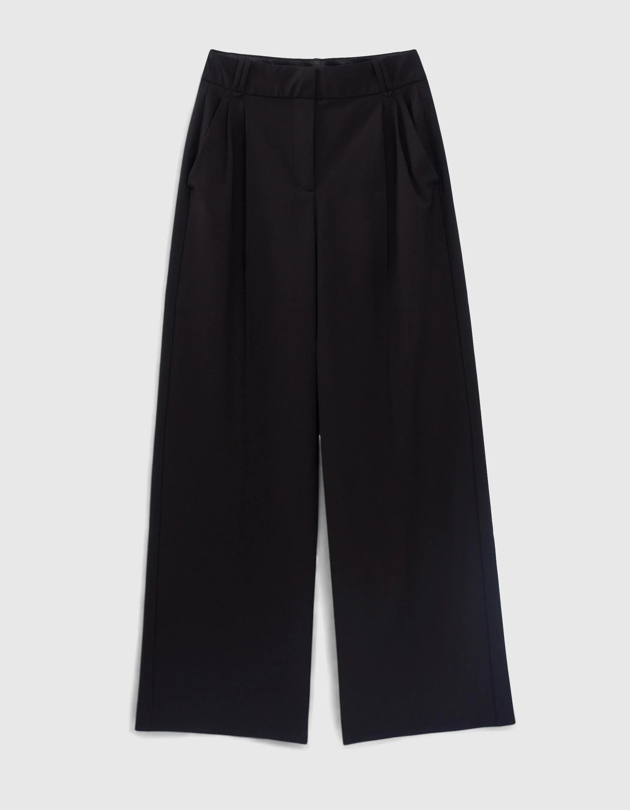 Black High Waisted Wide Leg Pants Women