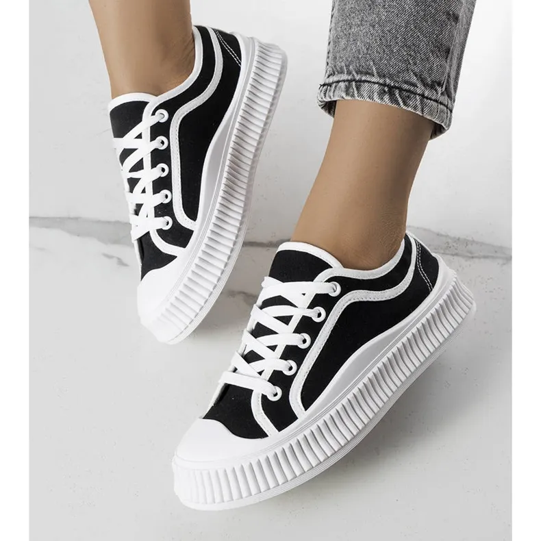 Black Johanna platform sneakers