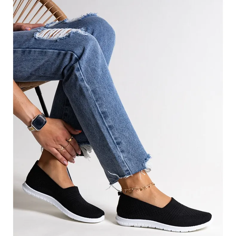 Black Shalha Slip-On Shoes