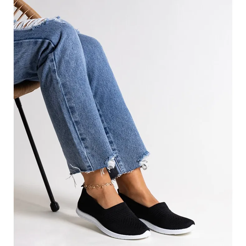 Black Shalha Slip-On Shoes