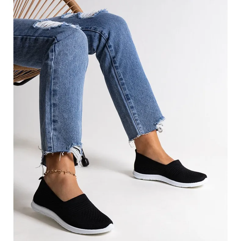 Black Shalha Slip-On Shoes