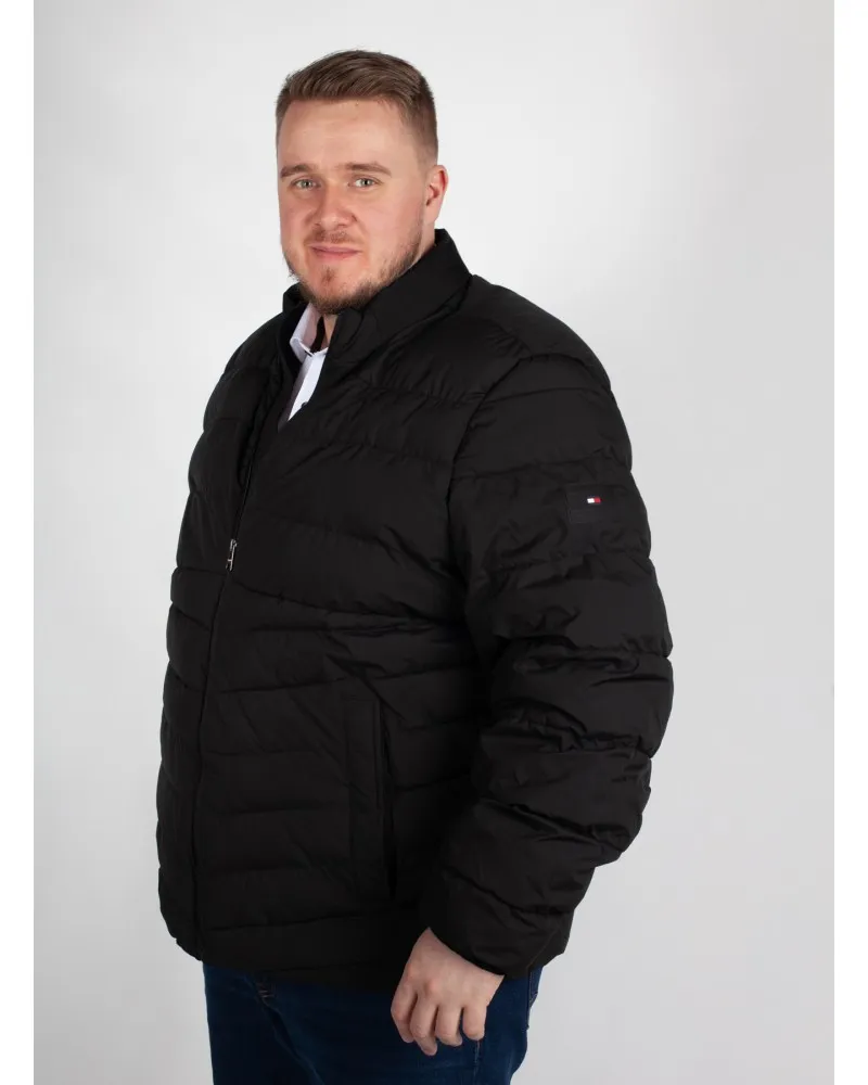 Black Tommy Hilfiger Plus Size Puffer Jacket - Size-Factory