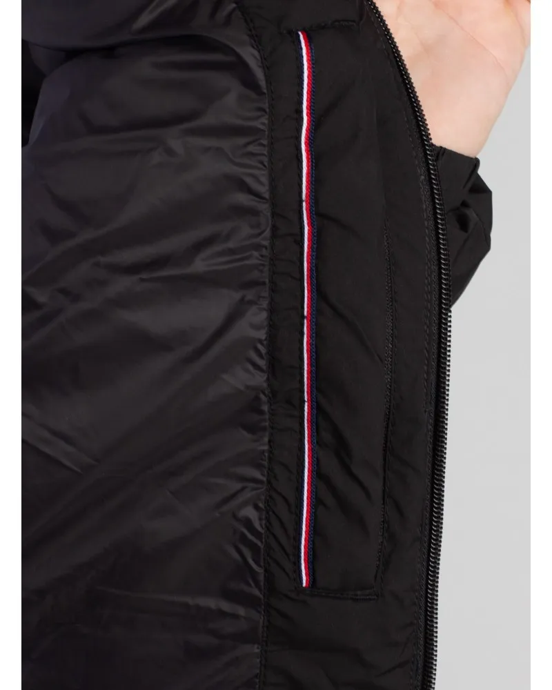 Black Tommy Hilfiger Plus Size Puffer Jacket - Size-Factory