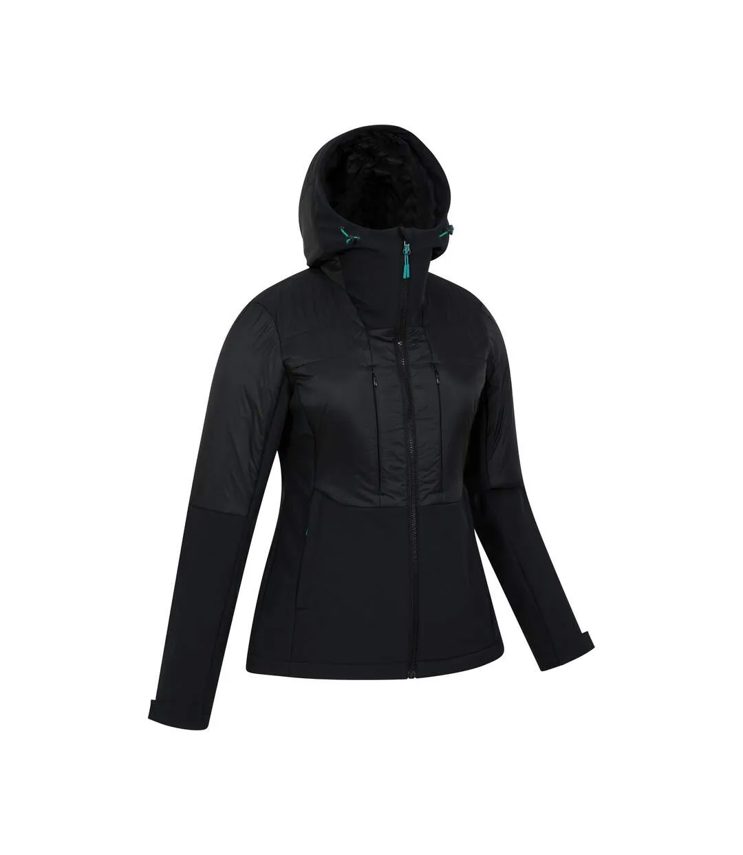 Black Women's Hybrid Machine Quilted Padded Jacket - Mountain Warehouse