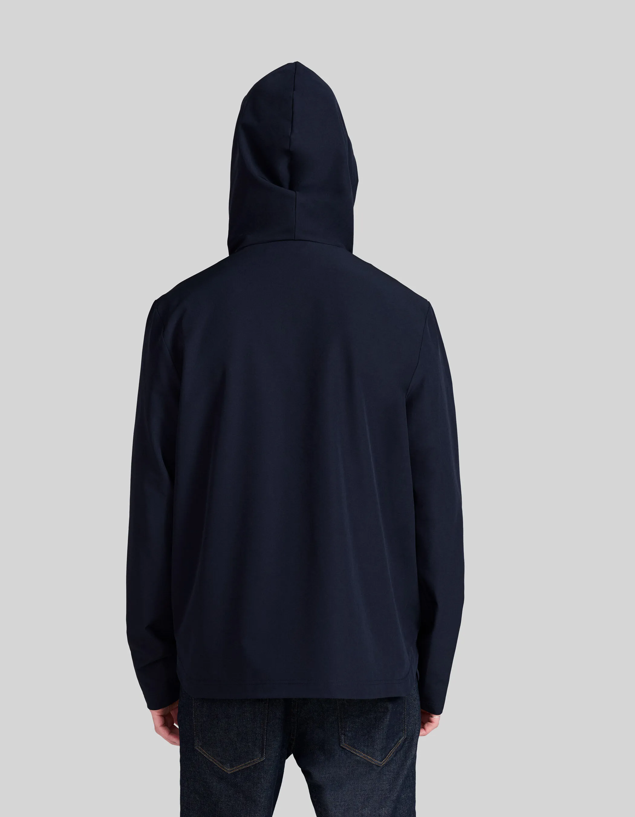 Men's Lightweight Navy Hooded Jacket