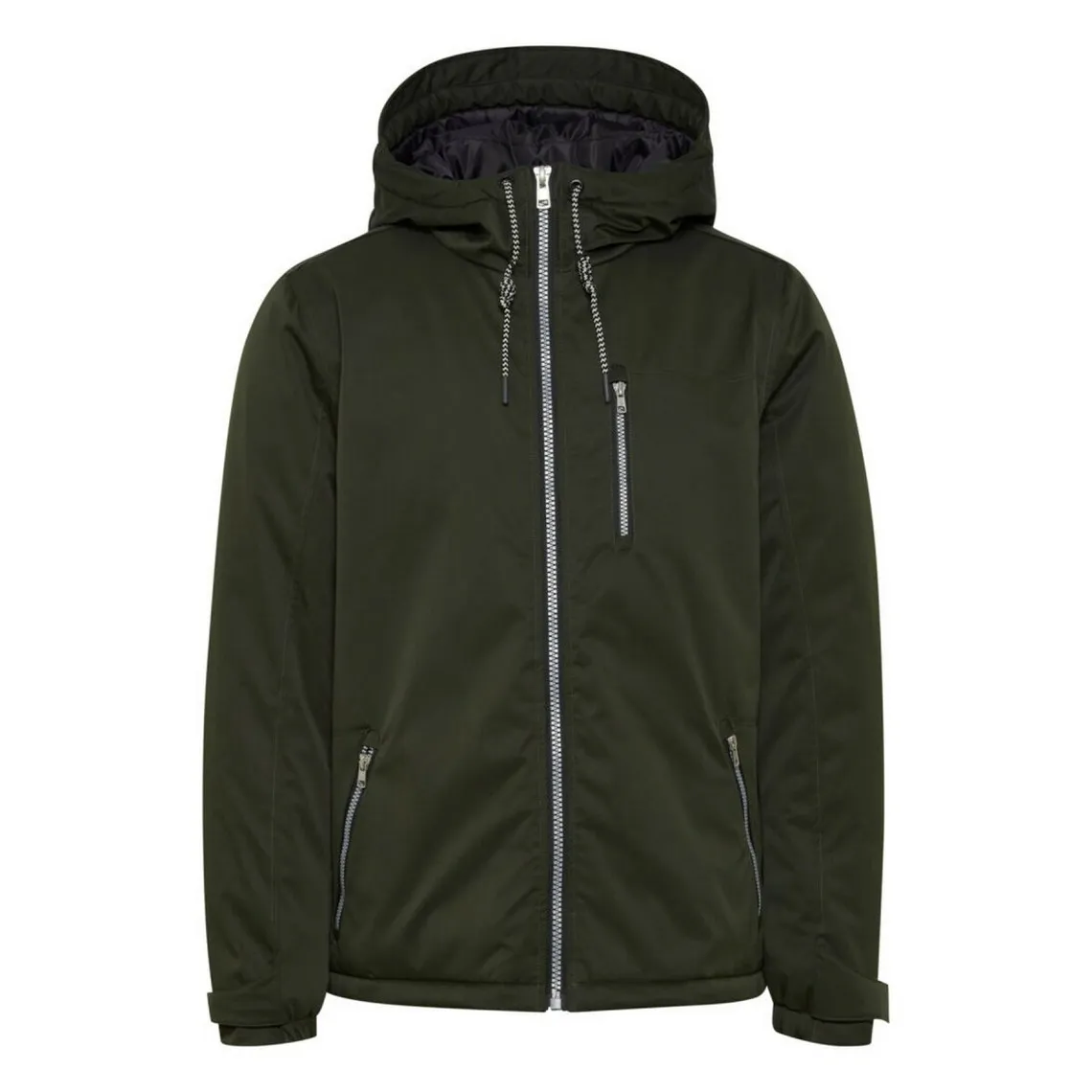 3 Suisses Green Long-Sleeve Hooded Jacket