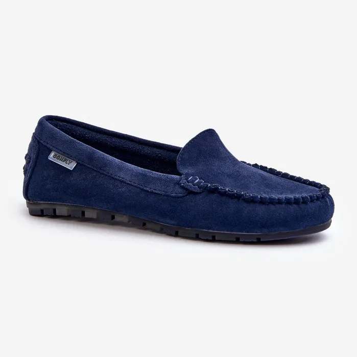 Blue Navy Amrutia Women's Eco Suede Moccasins