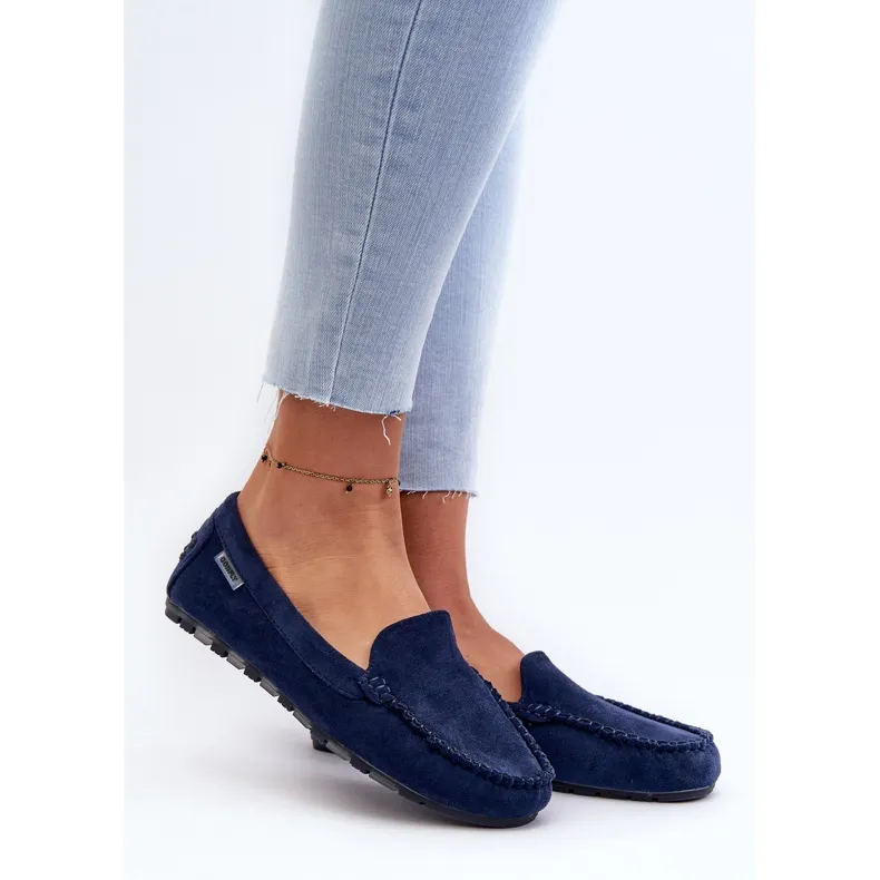 Blue Navy Amrutia Women's Eco Suede Moccasins