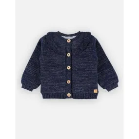 Blue ruffled Cardigan Tricoloudoux®® - Noukies