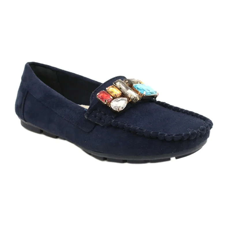 Blue Stone Comfortable Suede Moccasins Event.