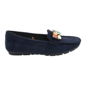 Blue Stone Comfortable Suede Moccasins Event.