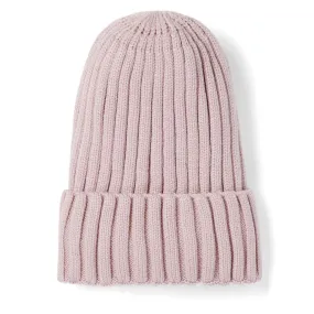 Pale Pink Ribbed Bonnet