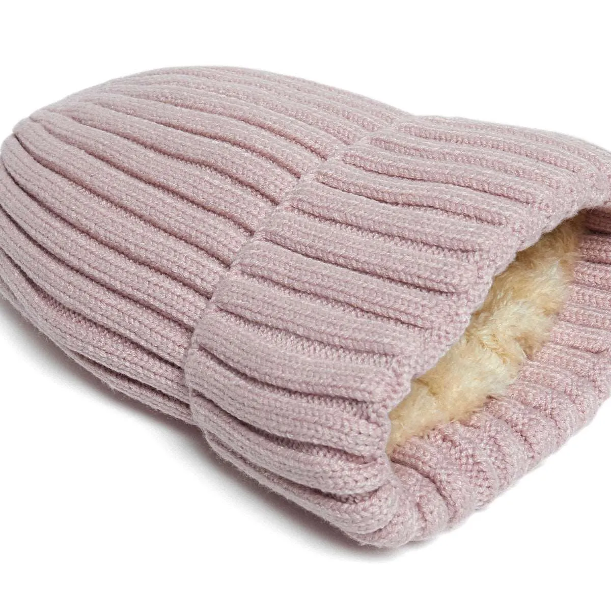 Pale Pink Ribbed Bonnet