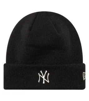 Black New Era Beanie with Metal Insignia