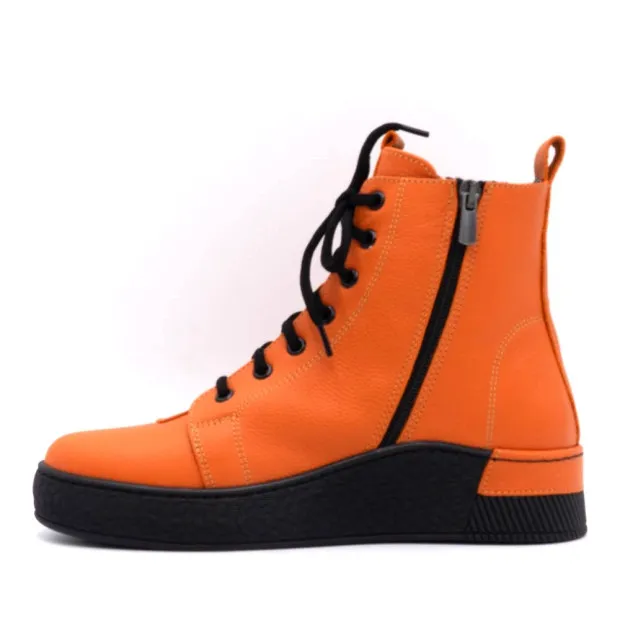 Bottines femme confortables orange Coco & abricot v2525I