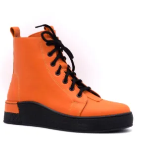 Bottines femme confortables orange Coco & abricot v2525I