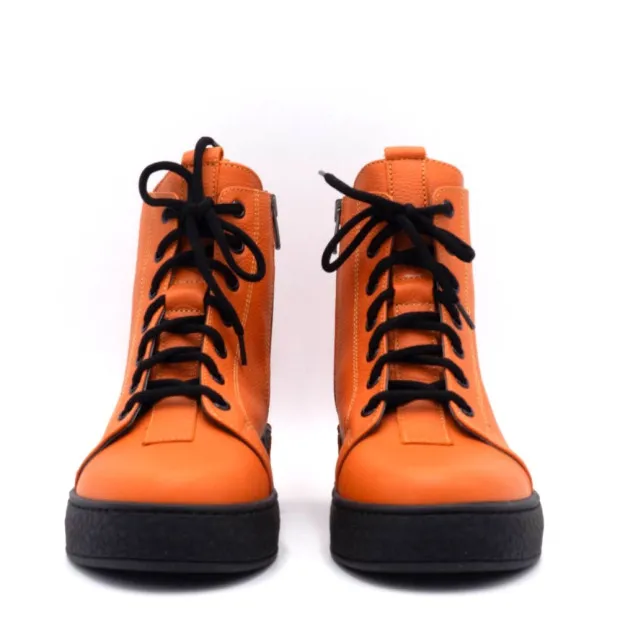 Bottines femme confortables orange Coco & abricot v2525I