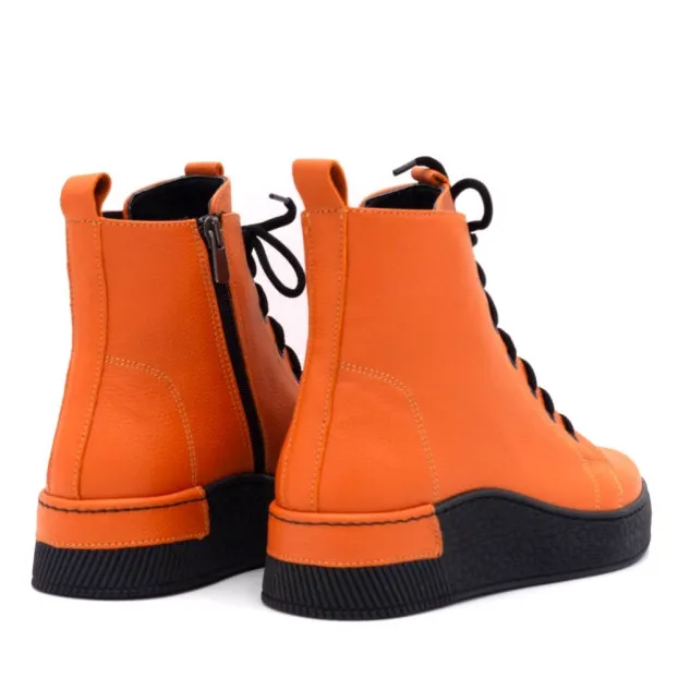 Bottines femme confortables orange Coco & abricot v2525I