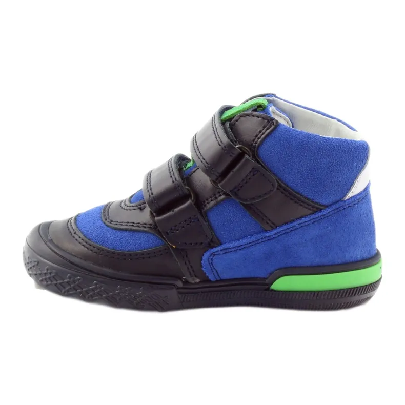 Bartek 91756 Multicolor Green Navy Blue Velcro Boots