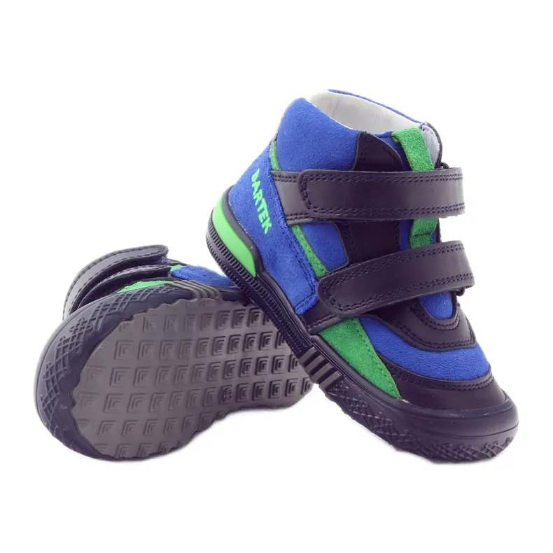 Bartek 91756 Multicolor Green Navy Blue Velcro Boots