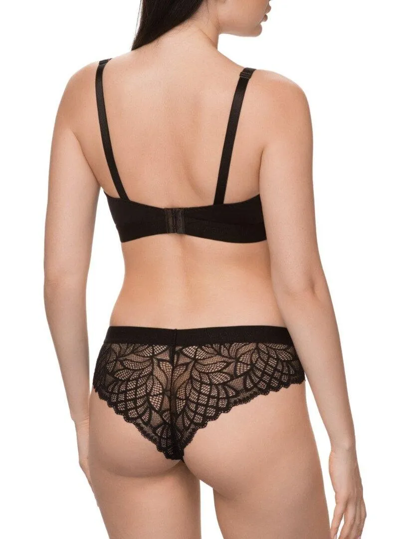 Brazilian Lace Back Culotte Liza - Black