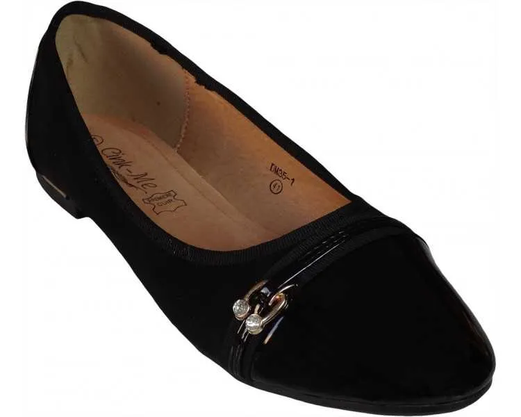 Buy Black Patent Ballerina Flats Sizes 41 and 42 with Free Shipping on Ze-Beauty.