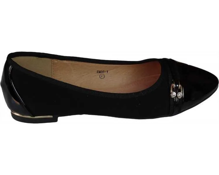 Buy Black Patent Ballerina Flats Sizes 41 and 42 with Free Shipping on Ze-Beauty.