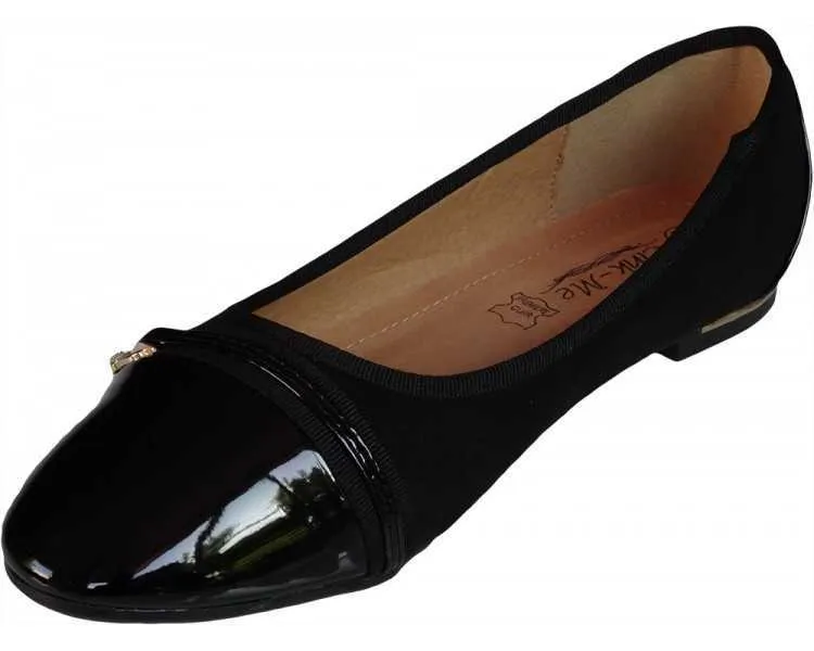 Buy Black Patent Ballerina Flats Sizes 41 and 42 with Free Shipping on Ze-Beauty.