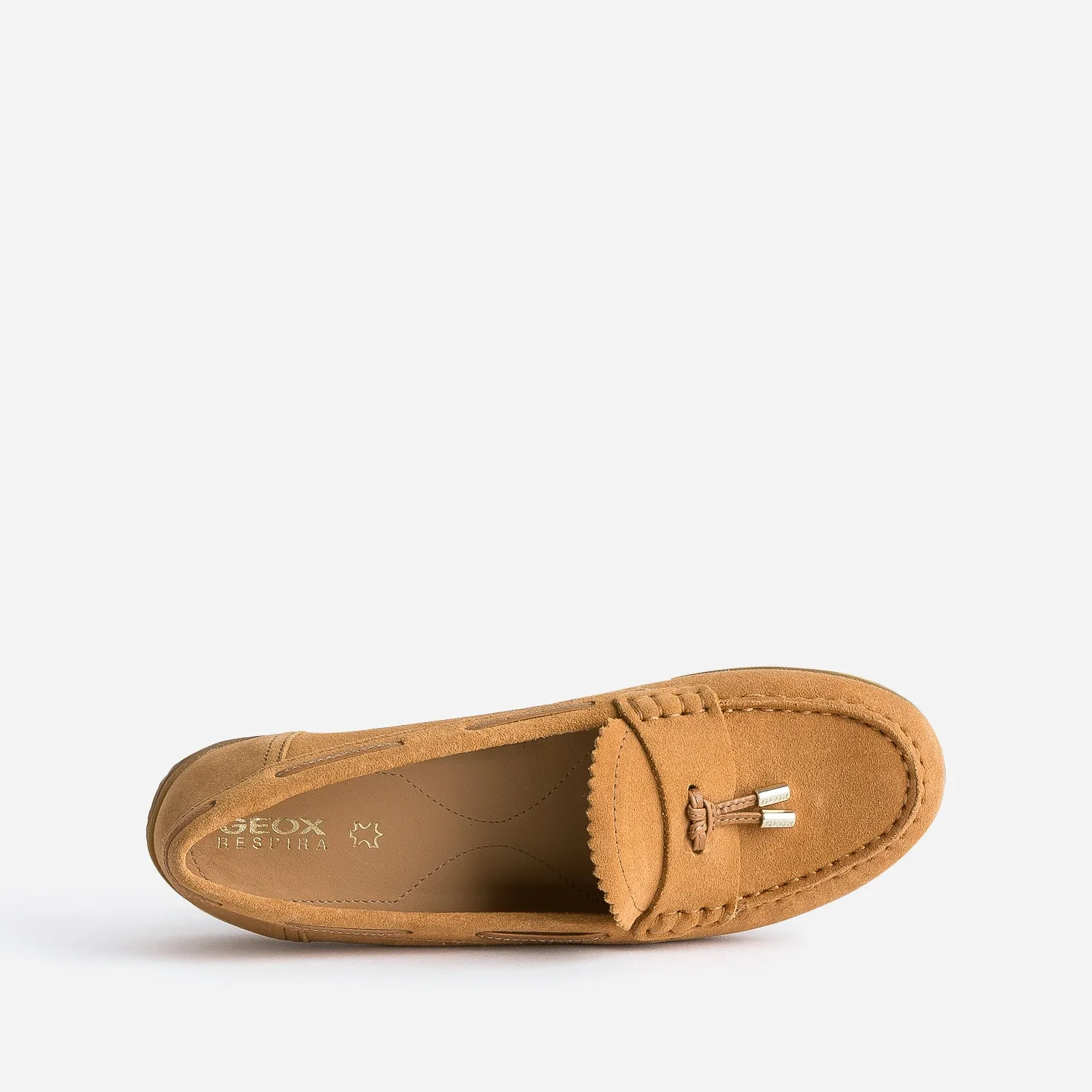 Camel Suede Geox Mocassins - Women's Slippers | ERAM