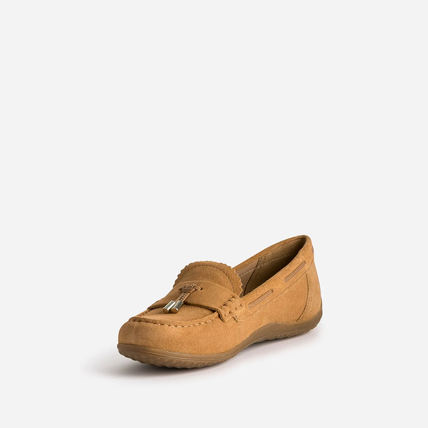 Camel Suede Geox Mocassins - Women's Slippers | ERAM