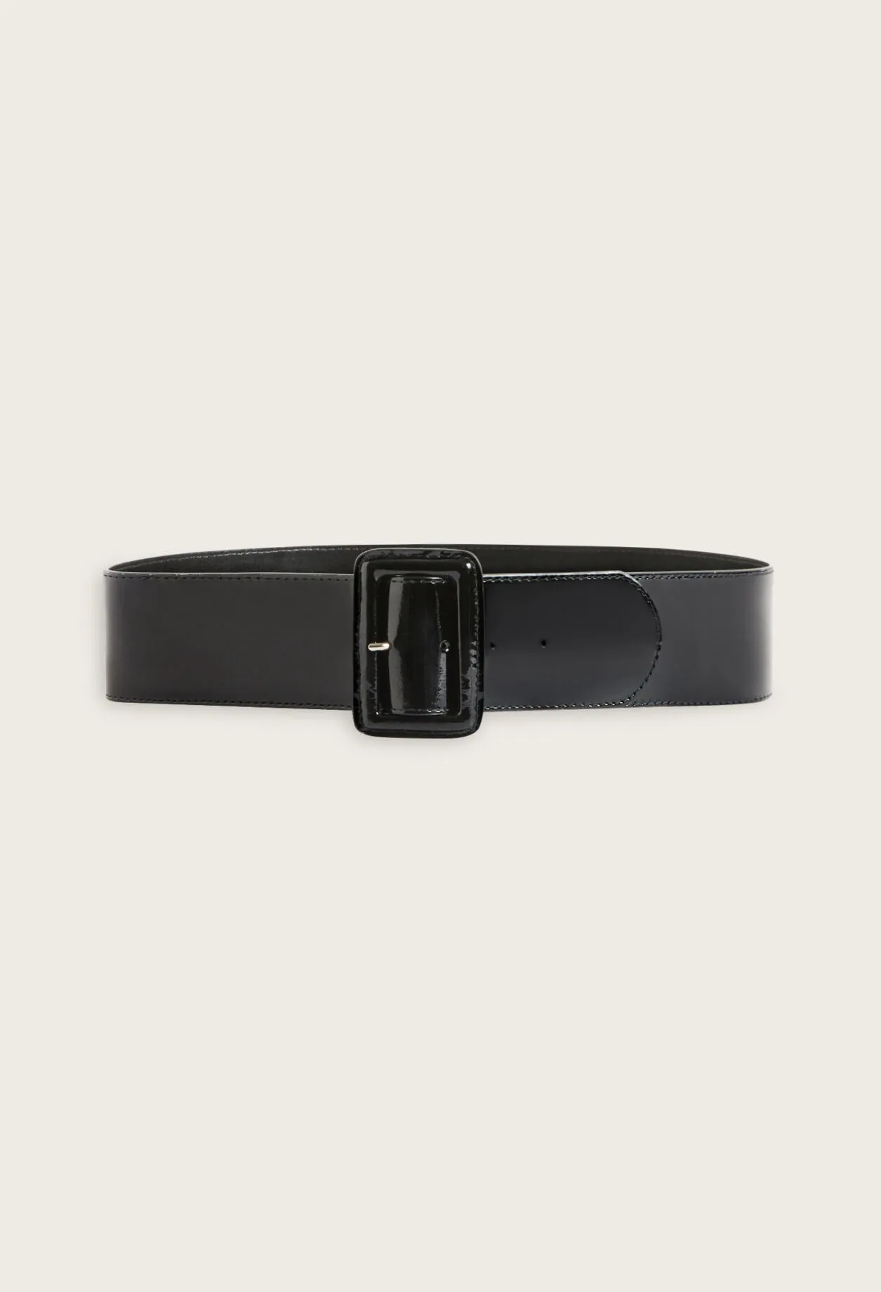 Black Patent Wide Belt | Claudie FR