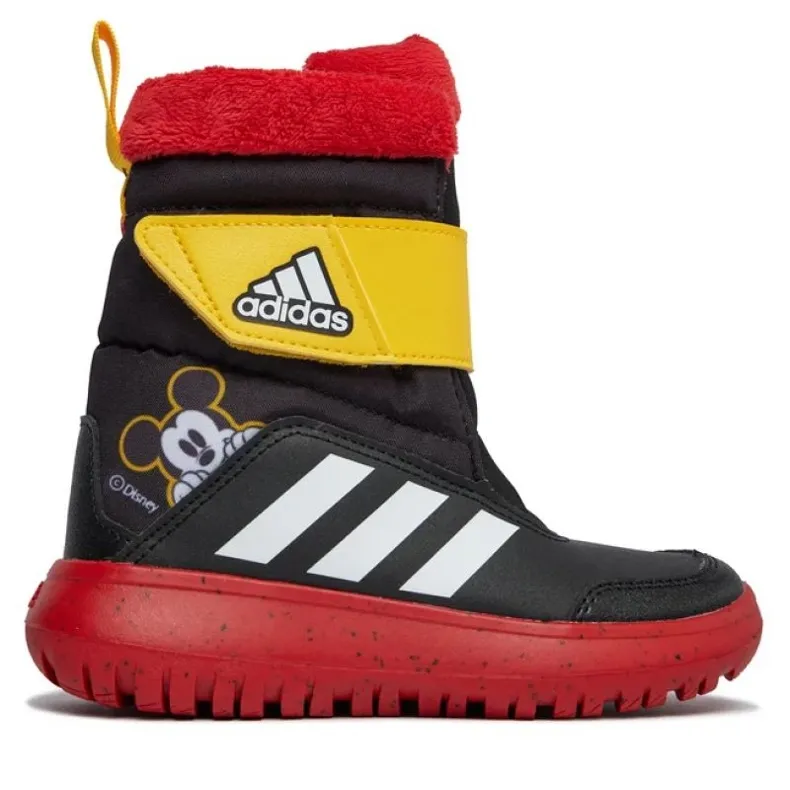 The Black Adidas Winterplay Disney Mickey Jr Shoes