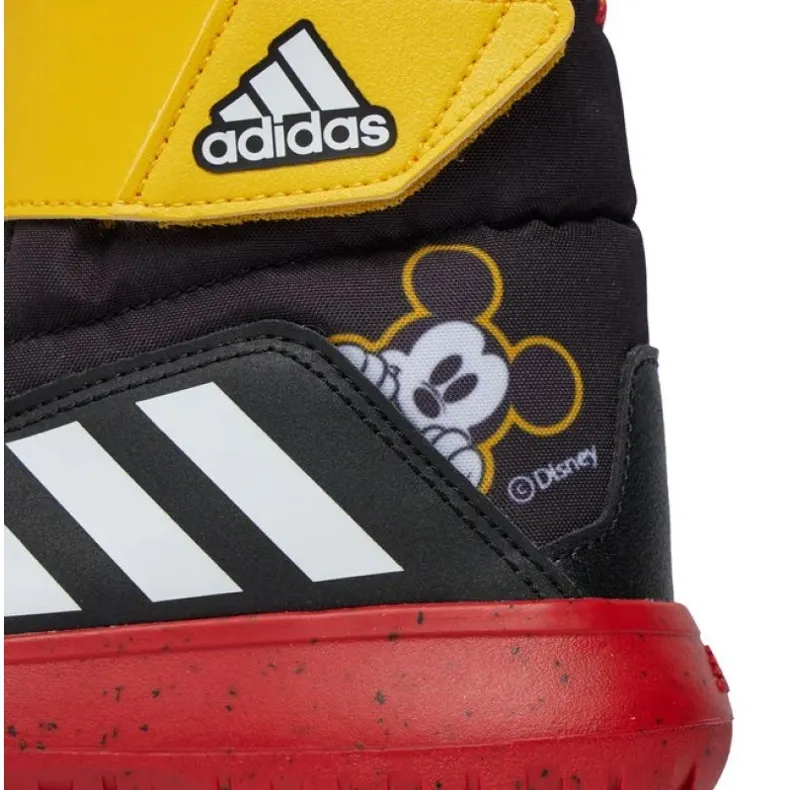 The Black Adidas Winterplay Disney Mickey Jr Shoes