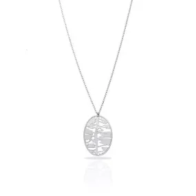 Collier argenté vegetal Ras -> Silver botanical necklace Ras