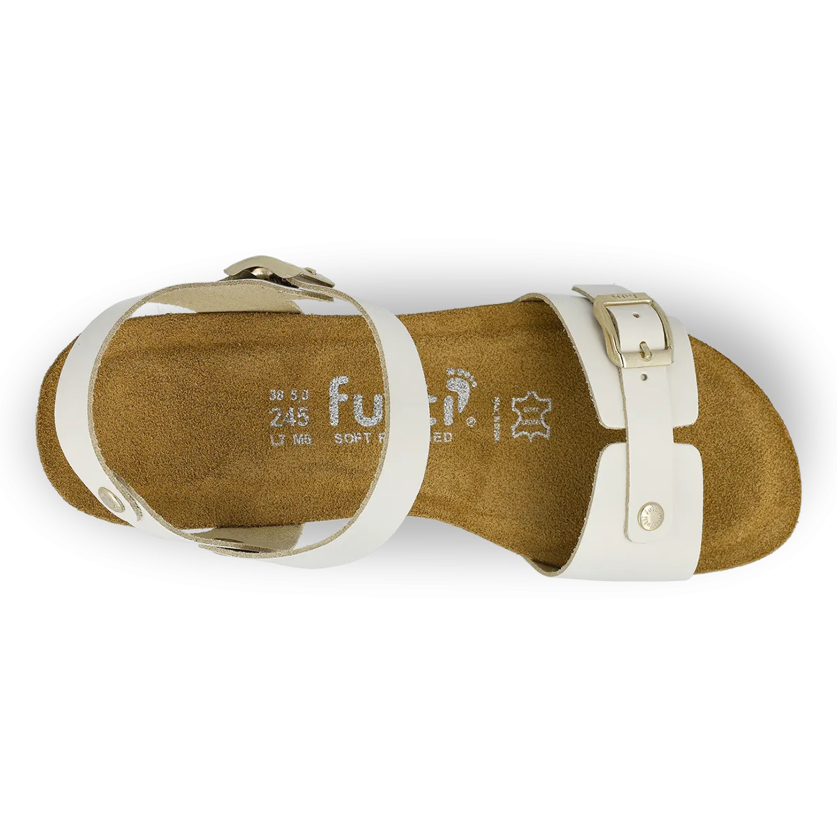 Comfortable Cork Wedge Sandals - White