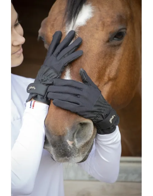 Competition Riding Gloves - Black