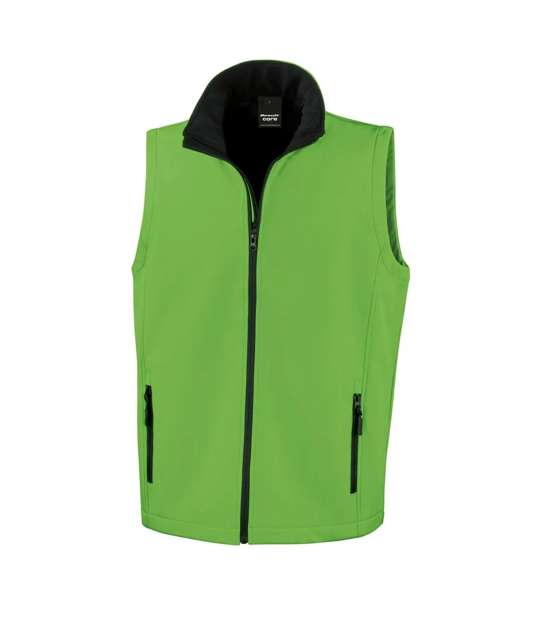 Core men's green/black sleeveless vest.